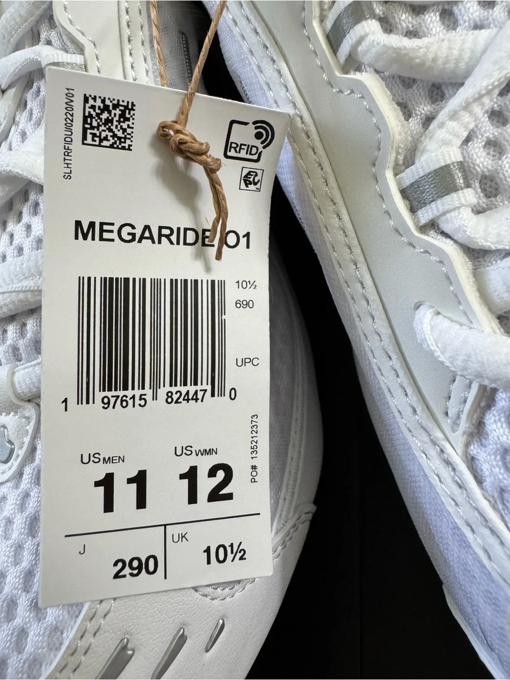 adidas Megaride O1 White/Core/Black/Silver Men’s Size 11
